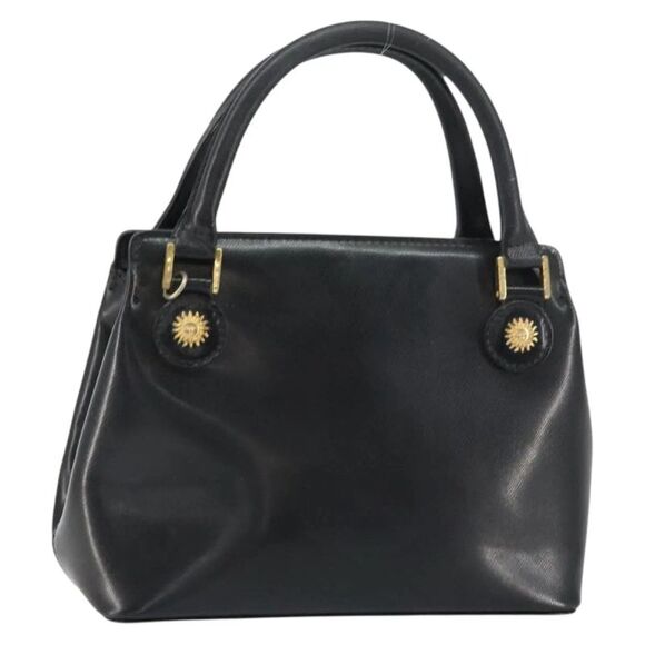 Versace Handbags - Versace Vintage Leather Black Leather Handbag
